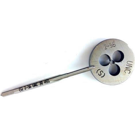 Kit tarauds/filières 2-56 UNC HSS pas à droite, pour atelier