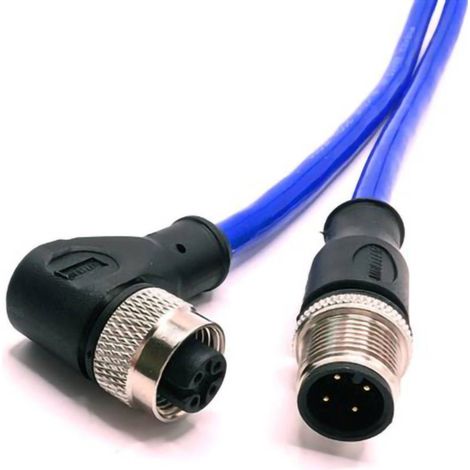 Mueller Electric C4AD81M005 Connettore per sensore o attuatore M12 Spina dritta, Presa angolata 5 m Numero di poli: 4 1