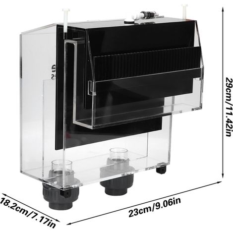 Boîte de trop-plein à siphon automatique en acrylique de qualité pour aquarium (1/5)