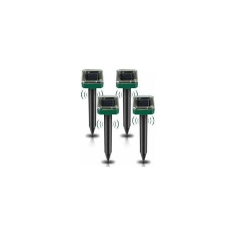 6626 cm Packung mit 4 solarbetriebenen Ultraschall-Abwehrgeräten, solarbetriebenes Maulwurf- und Mäuseabwehrgerät für den Außenbereich im Garten gegen Maulwürfe, Wühlmäuse, Taschenratten, Schlangen od (1/5)