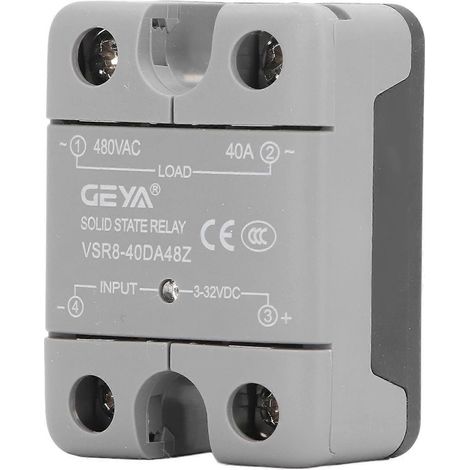 Halbleiterrelais mit LED-Anzeige, DC-Steuerung, AC-optische Trennung, SSR-Relais, 3–32 V DC Eingang, 40 A, 480