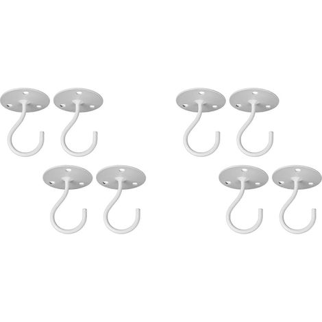 Crochets de plafond pour suspendre les plantes, crochets muraux robustes en métal pour jardinières, comprenant des chevilles professionnelles pour cloisons sèches, paquet de 8. (1/5)