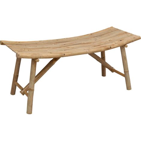 Garden Bench Natural 110 x 45 x 50 cm Bamboo vidaXL