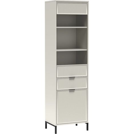 AX LIVING Glasvitrine Berlinette 5 Vitrine beige Kaschmire 54,5cm breit