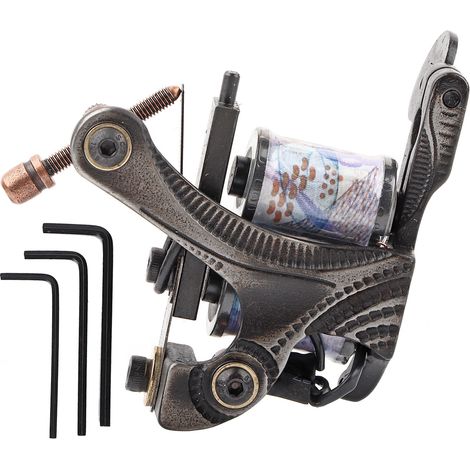 Machine à Tatouage Professionnelle 10 Bobines en Acier Carbone pour Ombré et Lignes - Modèle Unique (1/5)