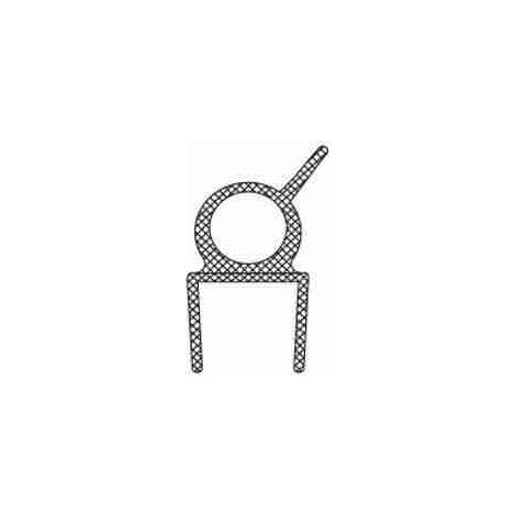 VP765V25 Zentraldichtung Glastürstopper L 2500 DITEC ENTREMATIC VP765V25
