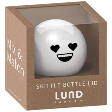 Skittle-Ersatzflaschenverschluss weiß Herz / Lund London