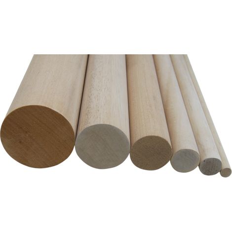 Tondo in legno di ayous per modellismo diametro 10 x 1000 mm