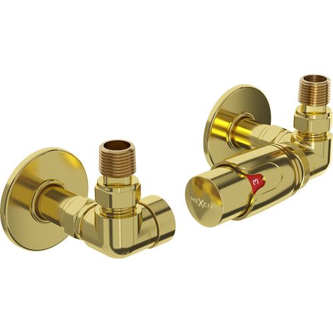 Mexen G00 conjunto termostático axial con embellecedor R, dorado - W903-900-904-50 (1/3)