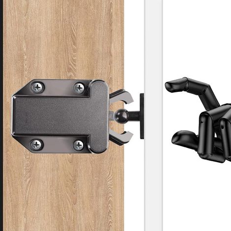 Loquet De Porte à Libération Tactile – Pour Armoire, Métal Et Plastique Blanc, 76,3x46,3x17,3mm