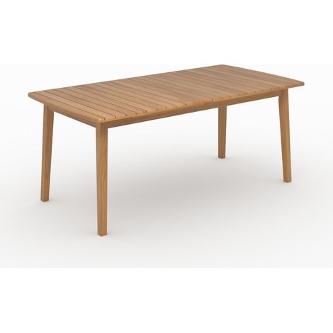 Table de jardin extensible en bois d'acacia huilé 6 à 10 personnes - Alona
