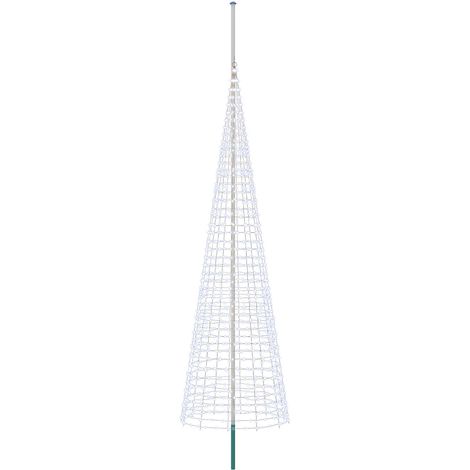 Árbol de Navidad con luces, estacas y mástil 500 cm 1534 LED vidaXL (1/5)