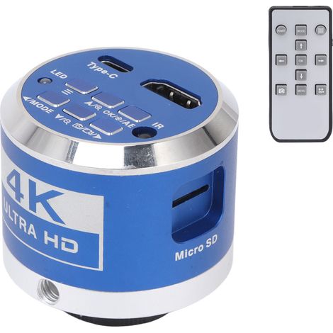Caméra pour microscope, interface multimédia haute définition 4K, entrée vidéo 100-240 V, prise standard européenne. (1/5)