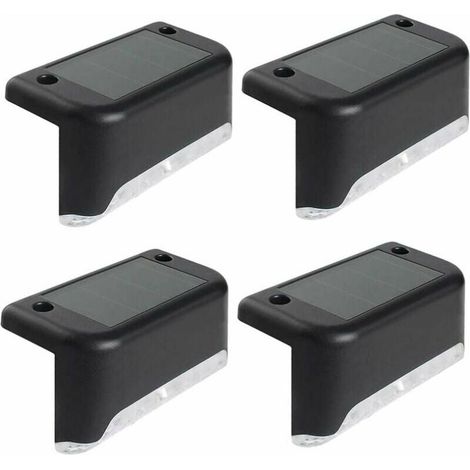 Paquet de 4 Lampes de Terrasse Solaires Lampes de Pont à LED Étanches Lampes D'extérieur à Énergie Solaire pour Terrasse Escaliers Voie de Jardin Marche Et Clôtures (1/5)