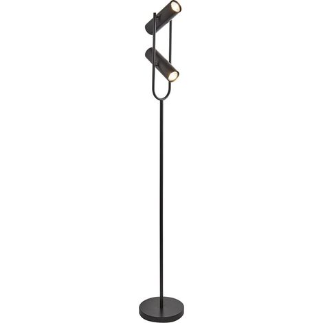 Piantana Moderna Telescopio Acciaio Nero 1 Luce Gu10 (1/5)