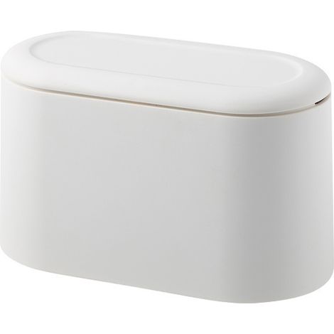 Poubelle avec couvercle, poubelle avec fonction pliante, mini poubelle, poubelle de table en plastique, pour évier cuisine salle de bain bureau toilette lit de voiture