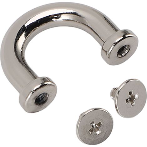 10er-Set Taschenbogen-Brücken-U-förmige Metall-D-Ring-Verbinder-Schnallen-Schnallen-Schäkel für Handtaschen, Halsketten, Schultertaschen Silber (1/5)