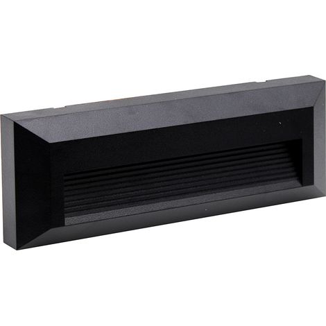 SEGNAPASSO LED 6W 220V IP65 NERO PARETE LUCE SWITCH 3000K-4200K-6400K (1/5)