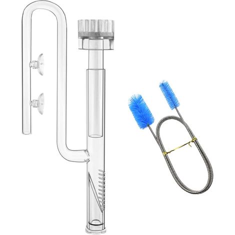 13mm Verre Aquatic Inflow Lily Pipe avec écumoire de Surface pour Filtre d'aquarium 1/2" i.d. (12/16mm) et Acier Brosse de Nettoyage Flexible pour Tubes Inoxydable pour planté d'aquarium (1/5)