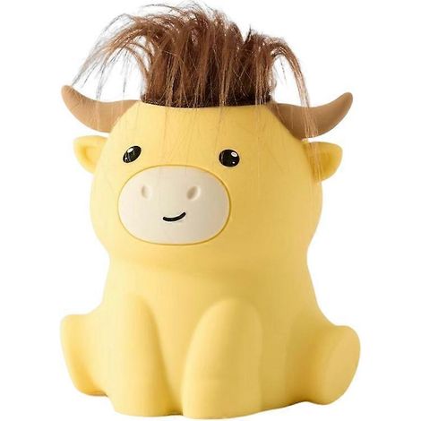 Veilleuse vache des Hautes Terres, rechargeable et à intensité variable, lampe de ferme décorative pour chambre à coucher, motif bétail des Hautes Terres (1/5)