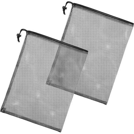 Set di due sacchetti filtro per pompe dell'acqua - 40 x 30 cm - con coulisse - adatti per laghetti e piscine