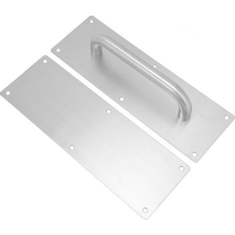 Poignée de porte à tirer/pousser avec vis, en acier inoxydable 304, ovale, blanche, pour bureaux, hôtels et restaurants (1/5)