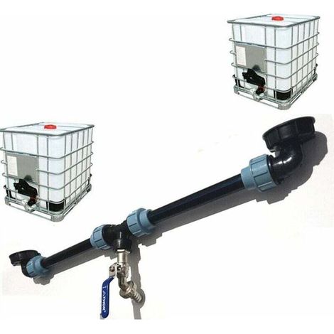Kit di collegamento per serbatoi IBC, raccordo tandem per 2 collegamenti di serbatoi, adattatore per serbatoi per la casa e per il giardino