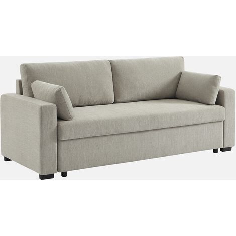 Divano letto 3 posti tessuto ciniglia