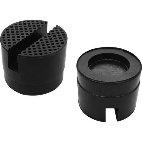 Bloc de Caoutchouc pour Tampon Cric 2 Pièces Jack Pad Universel pour Crics de Levage Hydraulique Auto 5cm (1/5)