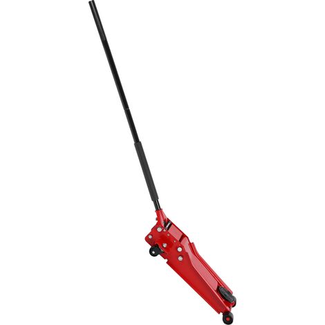 Cric de voiture rouge d'une capacité de 2,5 tonnes, outil d'entretien pour véhicules, SUV, camions et engins lourds (1/5)