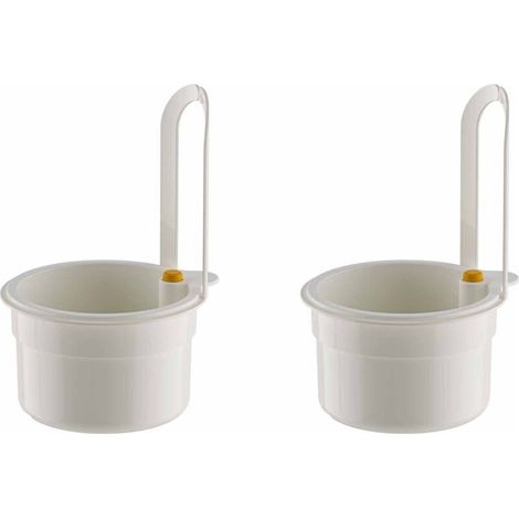 Sink Basket Strainer, Space Saving Drain Food Catcher, Hangable Clog Proof Sinks Strainer, Easy to Clean Baskets for Home, Kitchen, Shower, RV, Bathroom, Outdoor, and Many Moree (blanc-2Stk) (1/5)