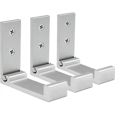 3-teiliger, faltbarer Wandhaken, unsichtbares, faltbares Aluminium