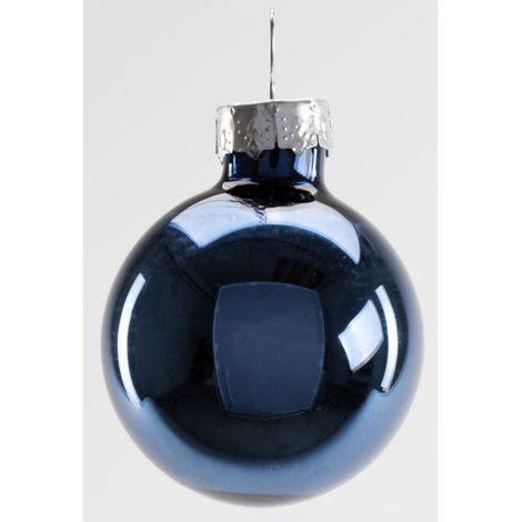 TrendLine Weihnachtskugeln Mini aus Glas Ø 35 mm nachtblau 16 Stück Christbaum (1/3)