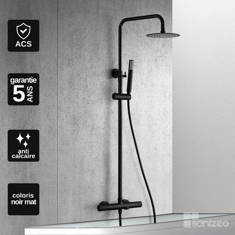 Colonne de Douche et Baignoire Thermostatique noir mat anti-calcaire - Design Moderne - LINE IMEX (1/5)