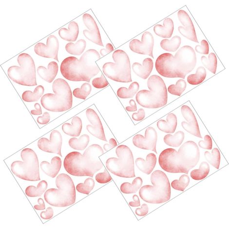 Autocollants en forme de cœur rose pour la décoration de la (1/5)