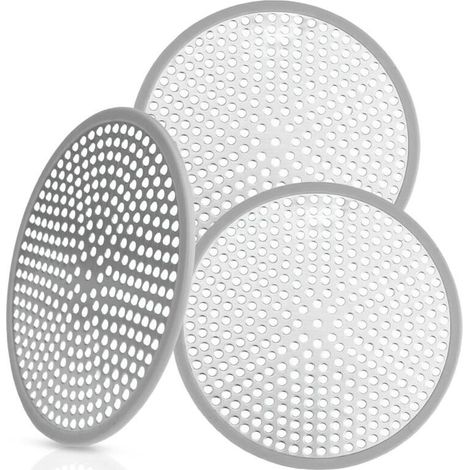 3 Pièces Attrape Cheveux Douche, Filtre Cheveux Douche Baignoire 118 mm/ 4,65", Grille Douche, Filtre Baignoire Anti Cheveux, Grille Baignoire Anti Cheveux, pour Cuisine, Salle de Bains Douche (1/5)