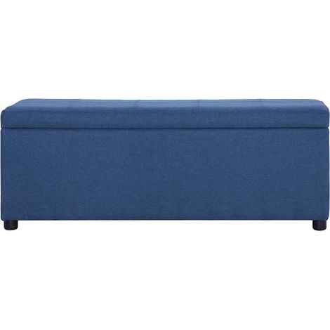 Maison Exclusive - Bank mit Staufach 116 cm Blau Polyester (1/5)