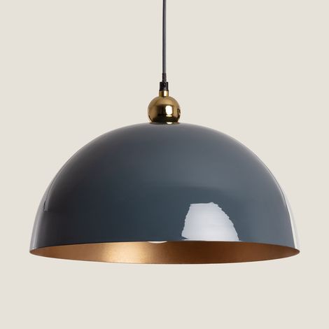 Pendelleuchte aus Metall Onkar Blau