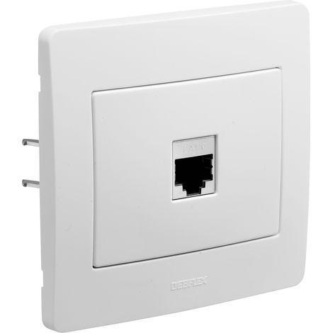 DEBFLEX - DIAM2 PRISE RJ12 OU RJ45 BLANC - 739370 (1/5)