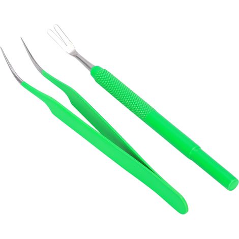 Kit anti-tiques, pince à tiques, pince à puces en acier inoxydable pour chat, pince à poux verte pour chien (animaux de compagnie) (1/5)