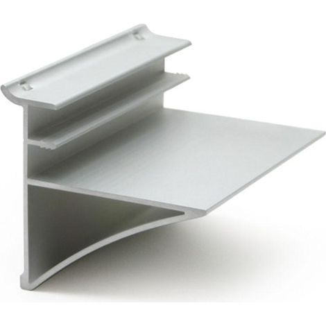 soporte est/madera espesor 25 l100 plata mate cabeza plana con pestaña de sujeccion superior. (1/2)