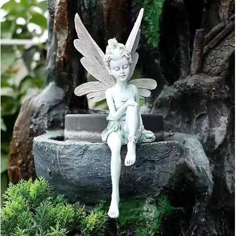 dcorations De Jardin De Fes Assises, Sculpture De Jardin De Fes Assises, Statue De Jardin De Fes En Plein Air, Dcoration De Jardin De Personnages, (1/5)