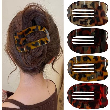 4 juegos de pinzas antideslizantes vintage para mujer, sencillas, para el cabello, ideales para bodas y uso diario. (1/5)