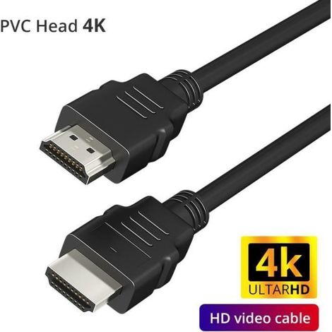 Câble vidéo HDMI 2.0 - STRAßE TECH - 1M - 4K - Mâle vers Mâle - Noir (1/2)