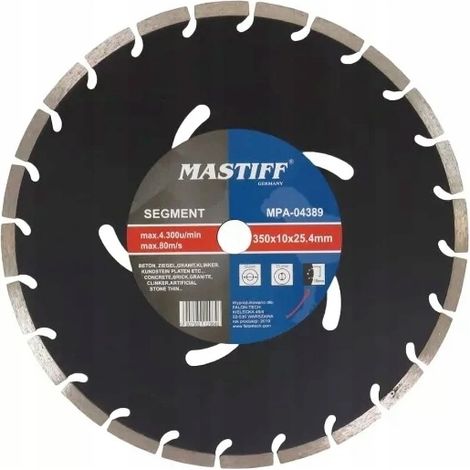 Disque diamanté Mastiff 350 x 25,4 mm pour béton, briques, pierre (1/5)