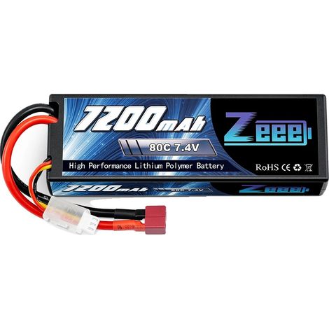 Batteria LiPo, capacità 7200 mAh, velocità di scarica 80C, 2S 80C 7200 T (1/2)