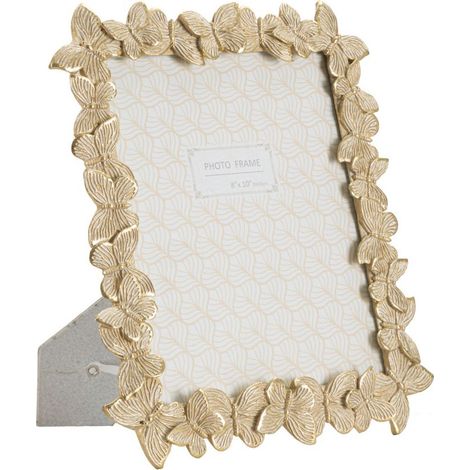 Cadre Photo Déco Papillons "Farfalle" 20x25cm Or