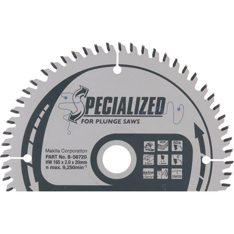 Makita piła tarczowa 165x20x40z efficut mdf/laminaty/drewno