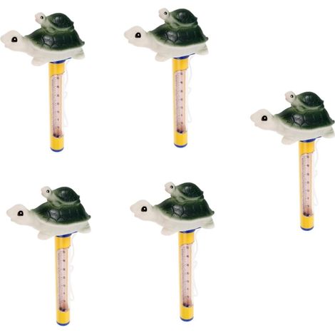 BESPORTBLE 5 Pièces Thermomètre à Eau Thermomètre Pour L'eau D'eau De Flottant De Bassin à Poissons De Piscine Plastique Green