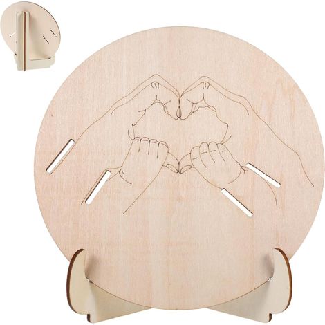 Plaque en Bois Support pour Annonce de Naissance d'une Fille, Facile à Entretenir et Portable, Style Élégant, pour Décor de Maternité ou Baby Shower (1/5)